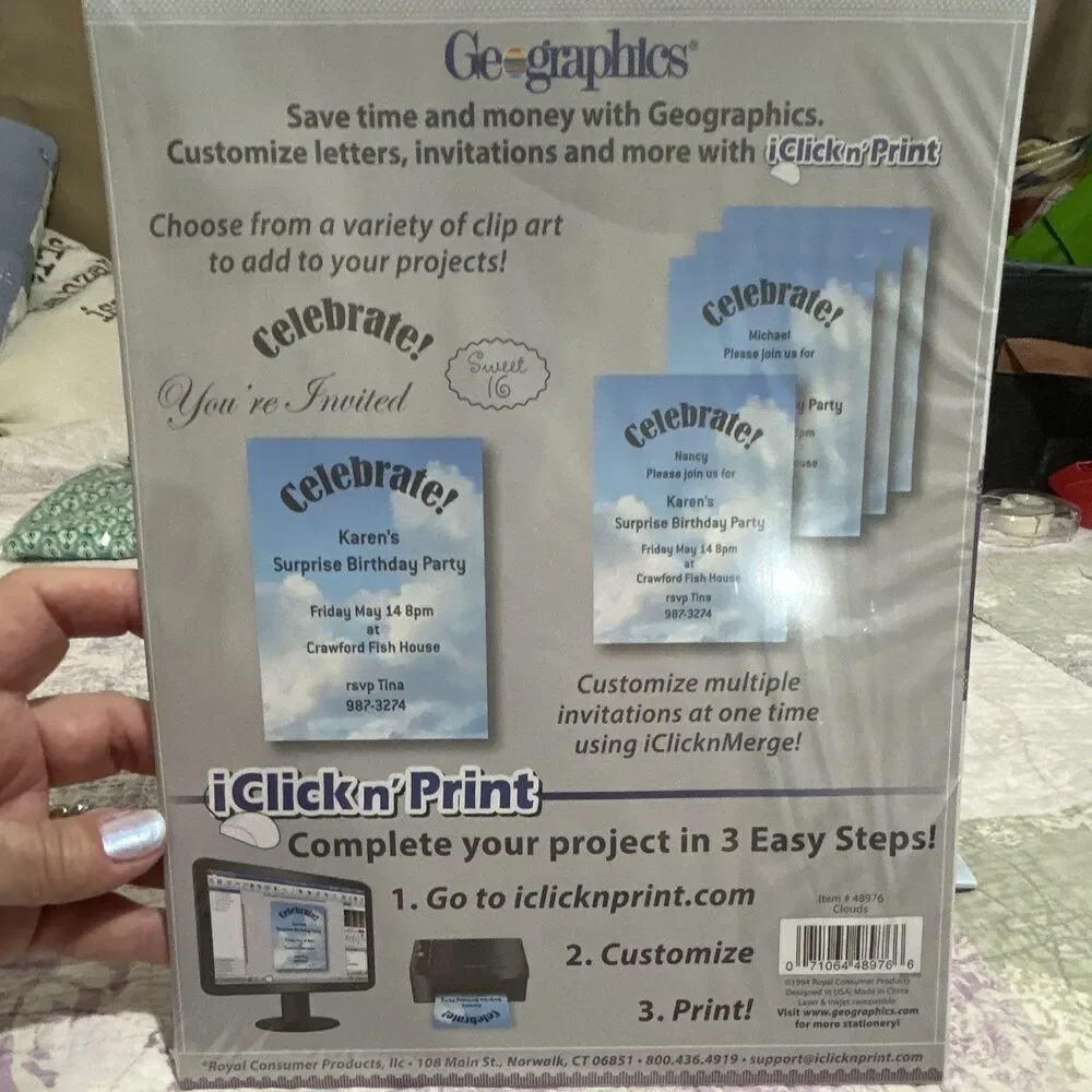 4 packages of Geographics GeoPaper Letterhead 25 Sheets iClickn'Print